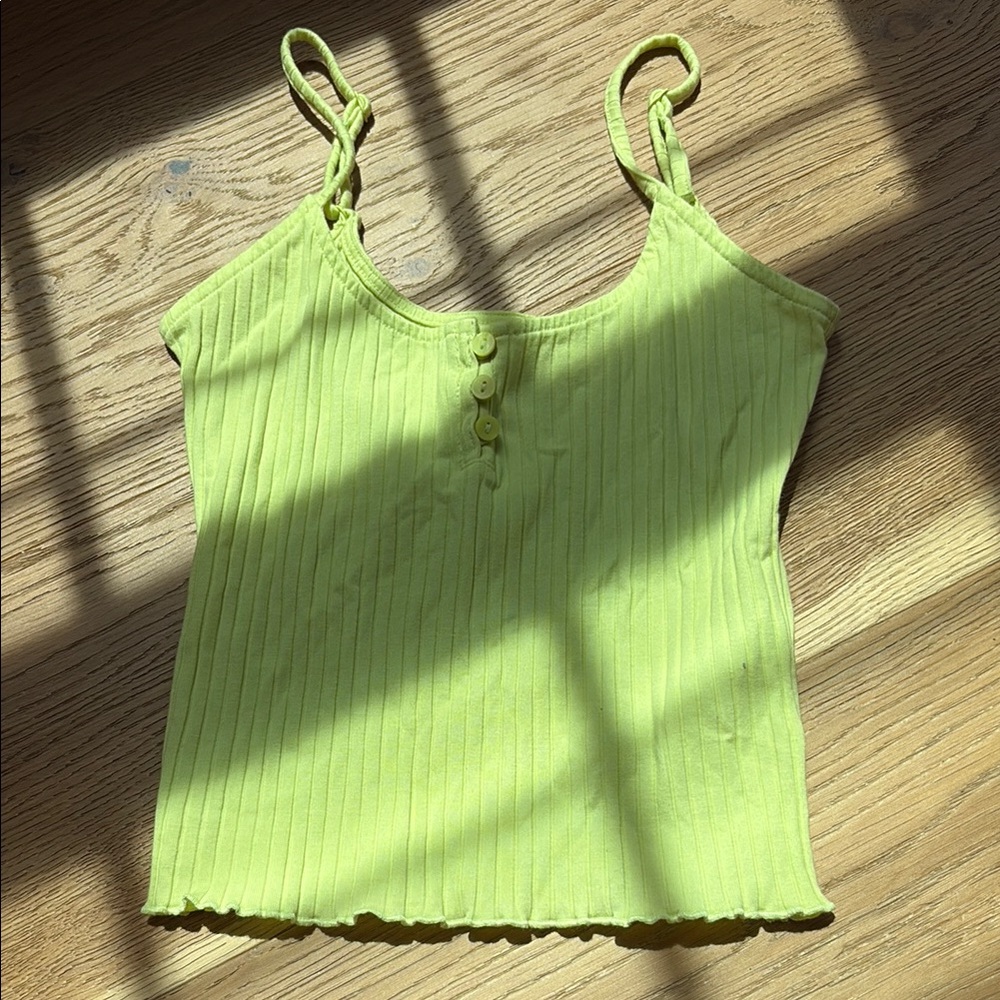 American eagle lime green, basic trendy tank top